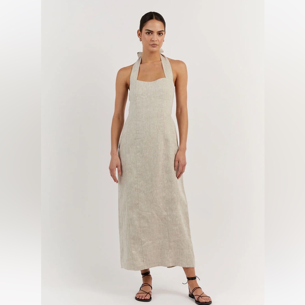 NWT Dissh willow natural linen dress, size. US 8